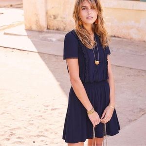Sezane Allie dress in navy